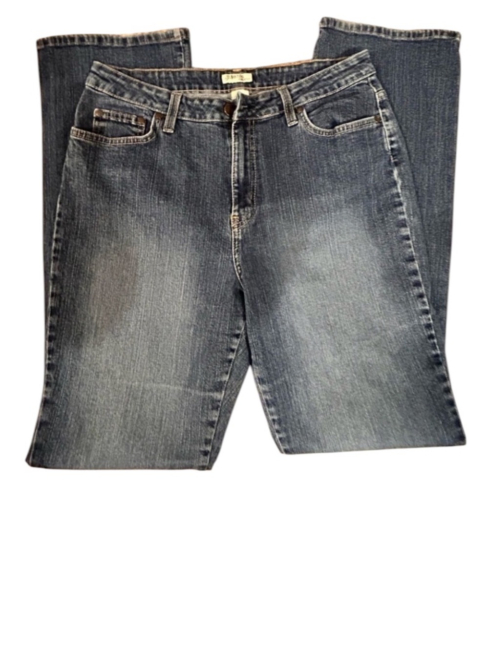St John’s Bay Bootcut Jeans Womens 14 Blue Denim Stretch Mid Rise Classic - Picture 2 of 6